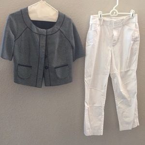 Ralph Lauren White pants- blue shirt free (Loft)